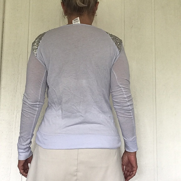 VICTORIAS SECRET PINK Y2K PURPLE SEQUIN TEE XS - Picture 6 of 14